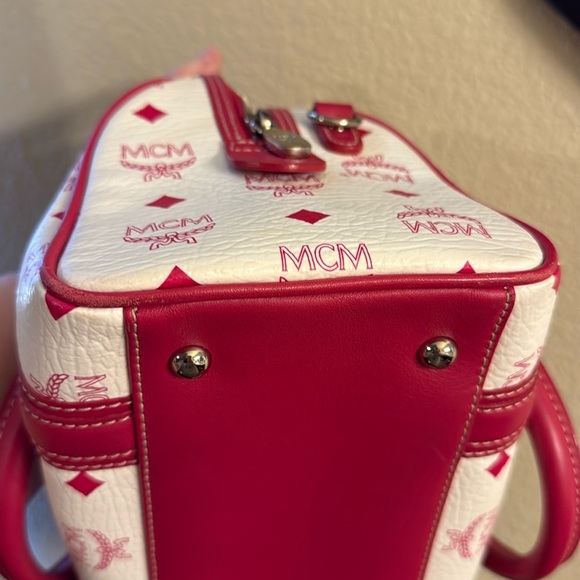 MCM Authentic mini pink white bag Boston - Picture 8 of 16